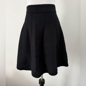 Cynthia Rowley Black Flared Knit Skirt XS